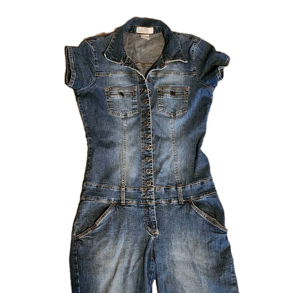 J Lo Jennifer Lopez Denim Jean Jumpsuit Size Large Vintage 90s Y2k 2000s